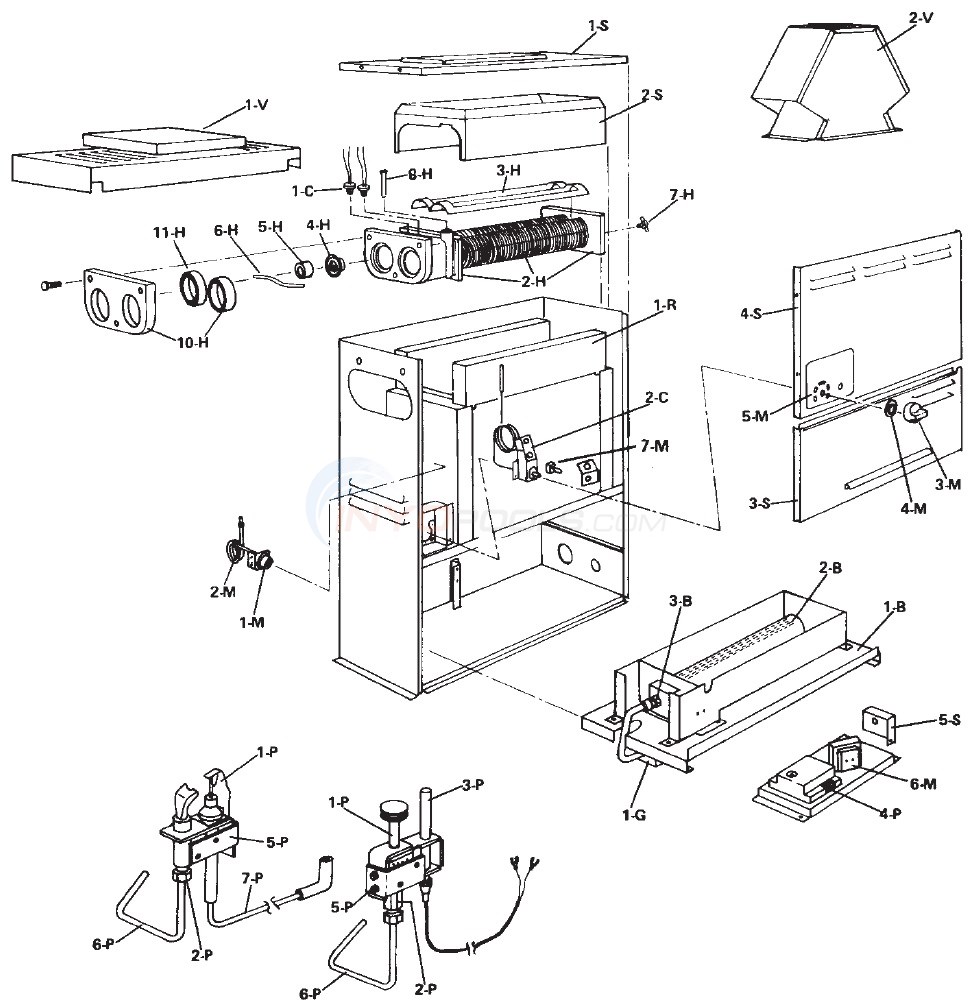 Raypak Spa Pak 53B (1/01/86-5/01/87) Parts - INYOPools.com