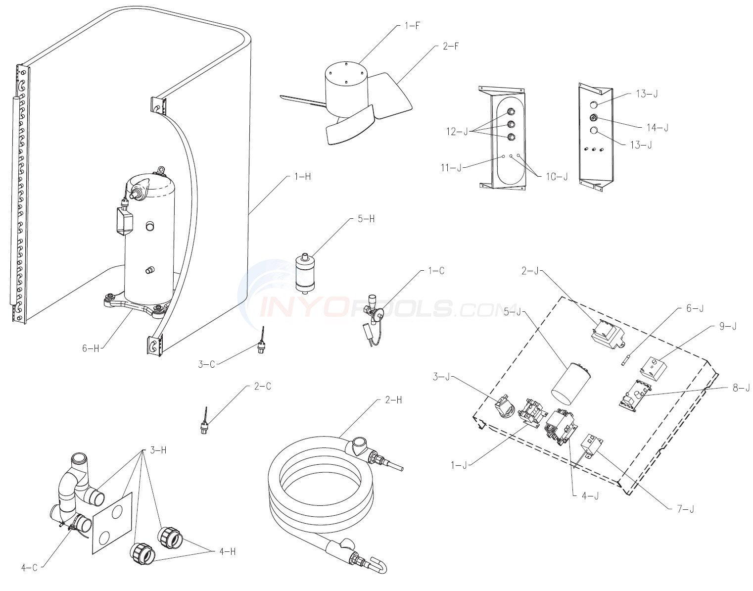Raypak Heat Pump 5100, 6100 & 5100ti (11/01/049/01/08) Parts
