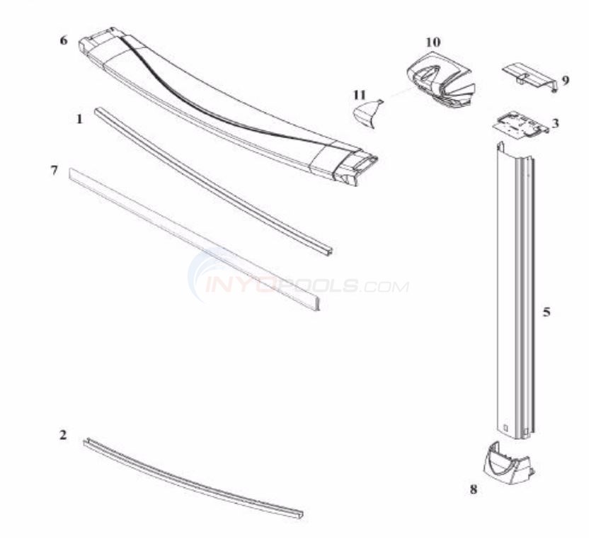 Revelle 15' Round 52" Wall (Resin Top Rail, Steel Upright)  Diagram