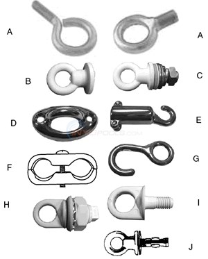 Pool Rope Hooks & Parts - Replacement