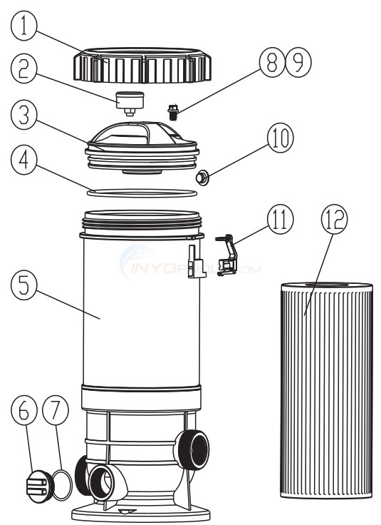 PureLine Cartridge Filter PL1520 Diagram