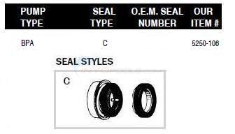 Sea Blue Pump Shaft Seals Diagram