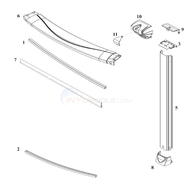 Spirit 54" 15' Round (Resin Top Rail, Steel Upright) Diagram