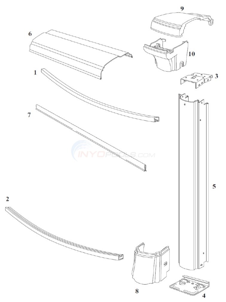 Summerfield 21' Round 52" Wall (Steel Top Rail, Steel Upright) Diagram
