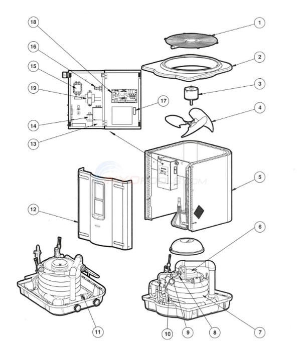 Hayward Summit XL Heat Pump SUMXL112, SUMXL140 Parts