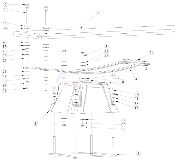 Interfab Techni-Spring Fiberglass Base Parts - INYOPools.com