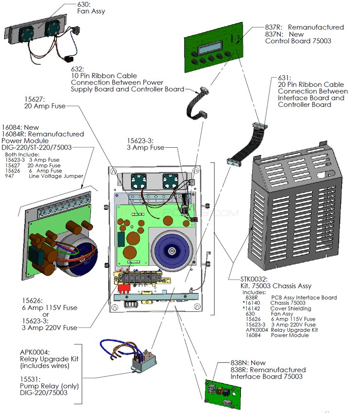 Auto Pilot Total Control Power Supply Parts (75003) Diagram