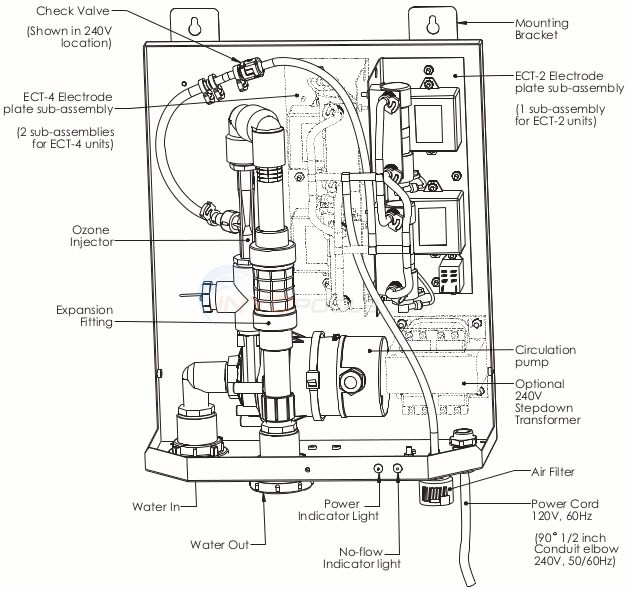 Del Total Eclipse Pool Ozonator Parts
