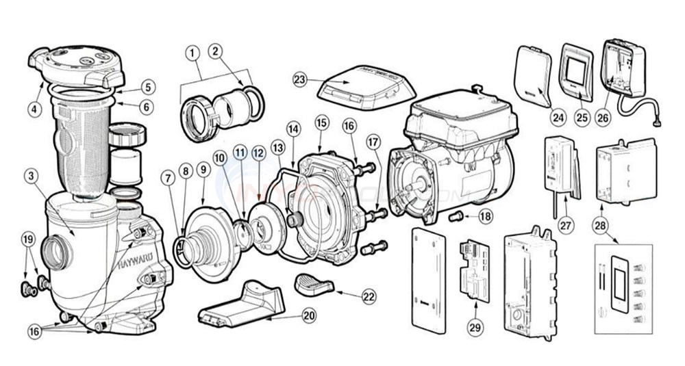 Hayward TriStar VS 900 Omni Pump HL32900VSP Parts