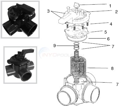 pentair valve diverter parts compool inyopools diagram pool