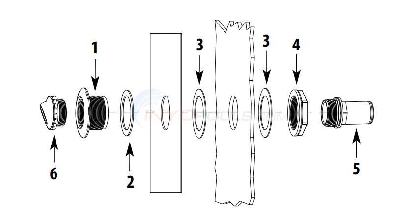 Waterway Vinyl Liner Return Fittings Diagram