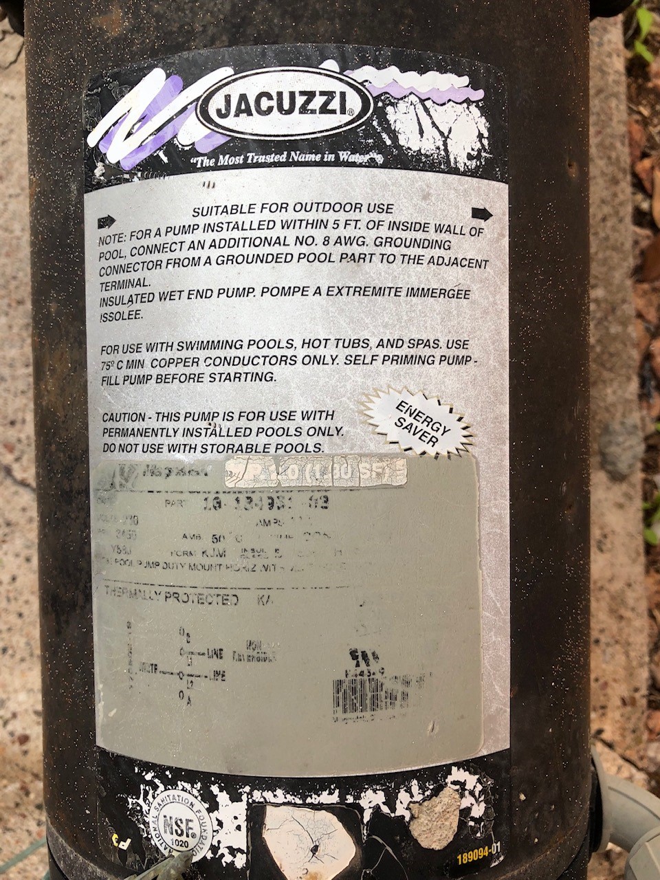 Pool Pump Run Capacitor, 30 MFD, 2444 - 5VR0303