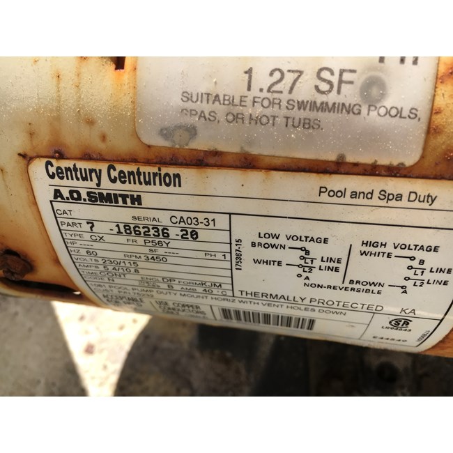 A.O. Smith Century 3/4 HP Square Flange 48Y Up Rate Motor - USQ1072