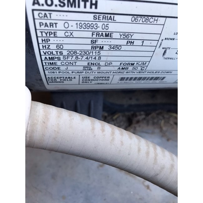 A.O. Smith Century 1.0 HP Square Flange 56Y Full Rate Motor - B2848