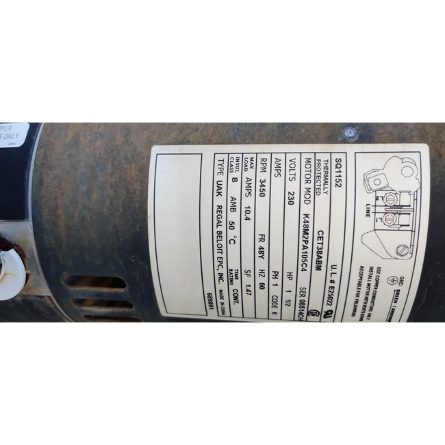 A.O. Smith Century 1.5 HP Square Flange 48Y Full Rate Motor -  SQ1152