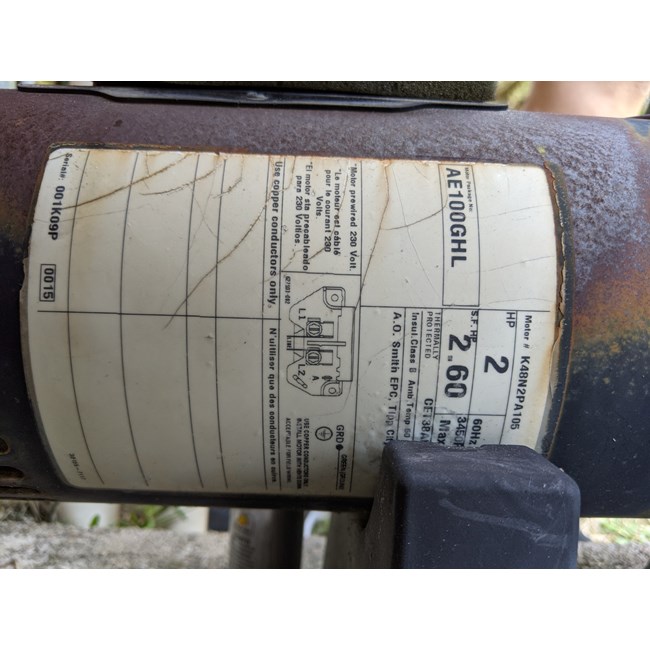 A.O. Smith Century 2.0 HP Square Flange 48Y Full Rate Motor - SQ1202