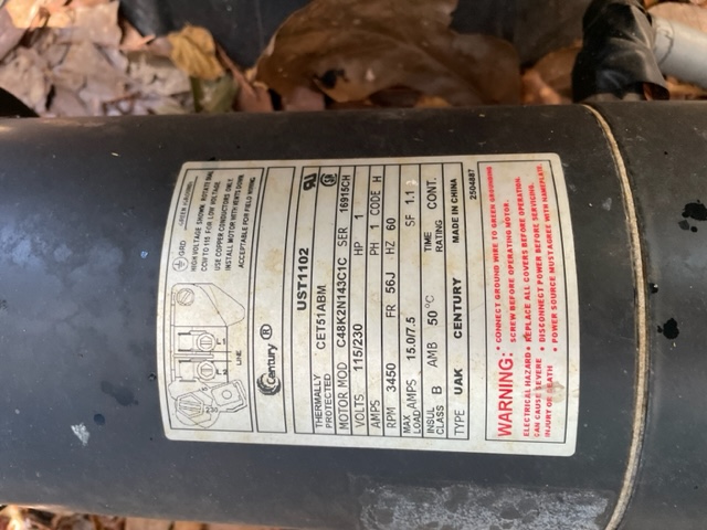 A.O. Smith Century® UST1102 - 1.0 HP Replacement Pool Pump Motor  Round Flange | 56J Frame | Single Speed