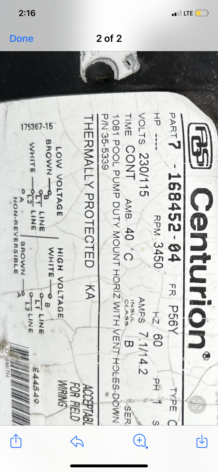 Century (A.O. Smith) 1.65 HP Motor, V-Green, Square Flange 48Y, Variable Speed - Model ECM16SQU