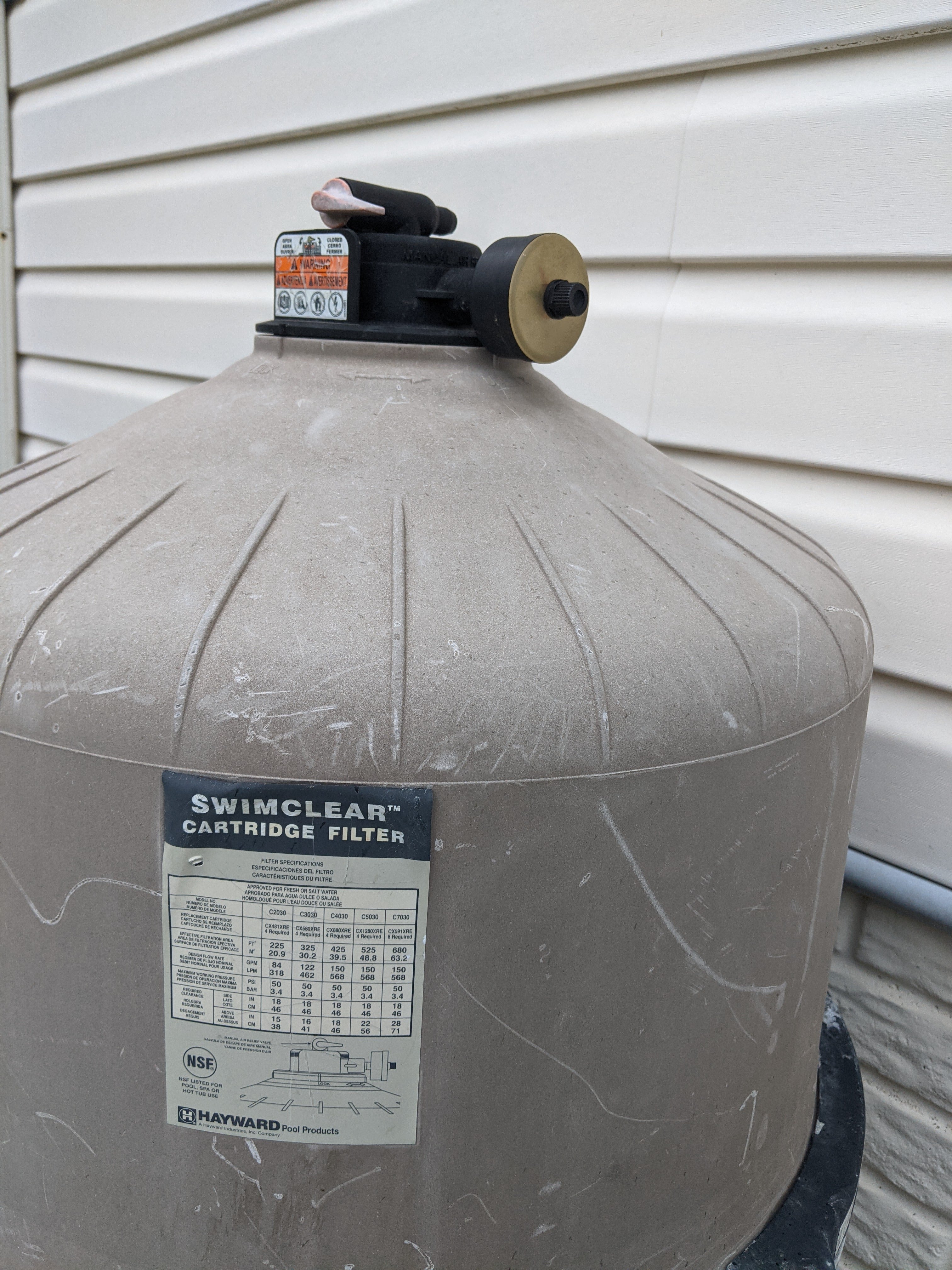 Pool Filter Pressure Gauge, Rear Mount, 0-60 PSI, 1/4" NPT - 102D-204D