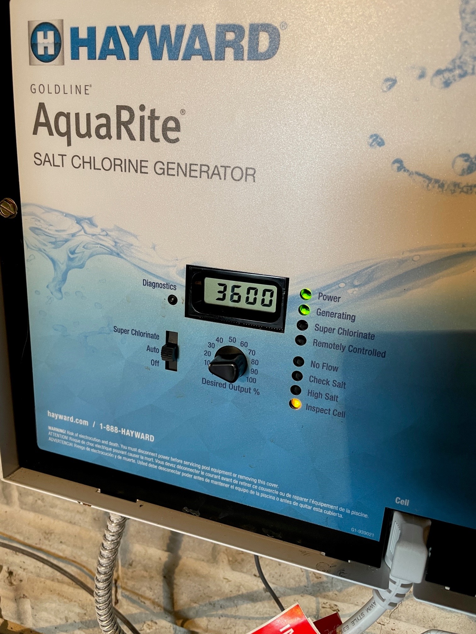 Hayward AquaRite Replacement TCELL9, 25,000 Gal Pool, TurboCell