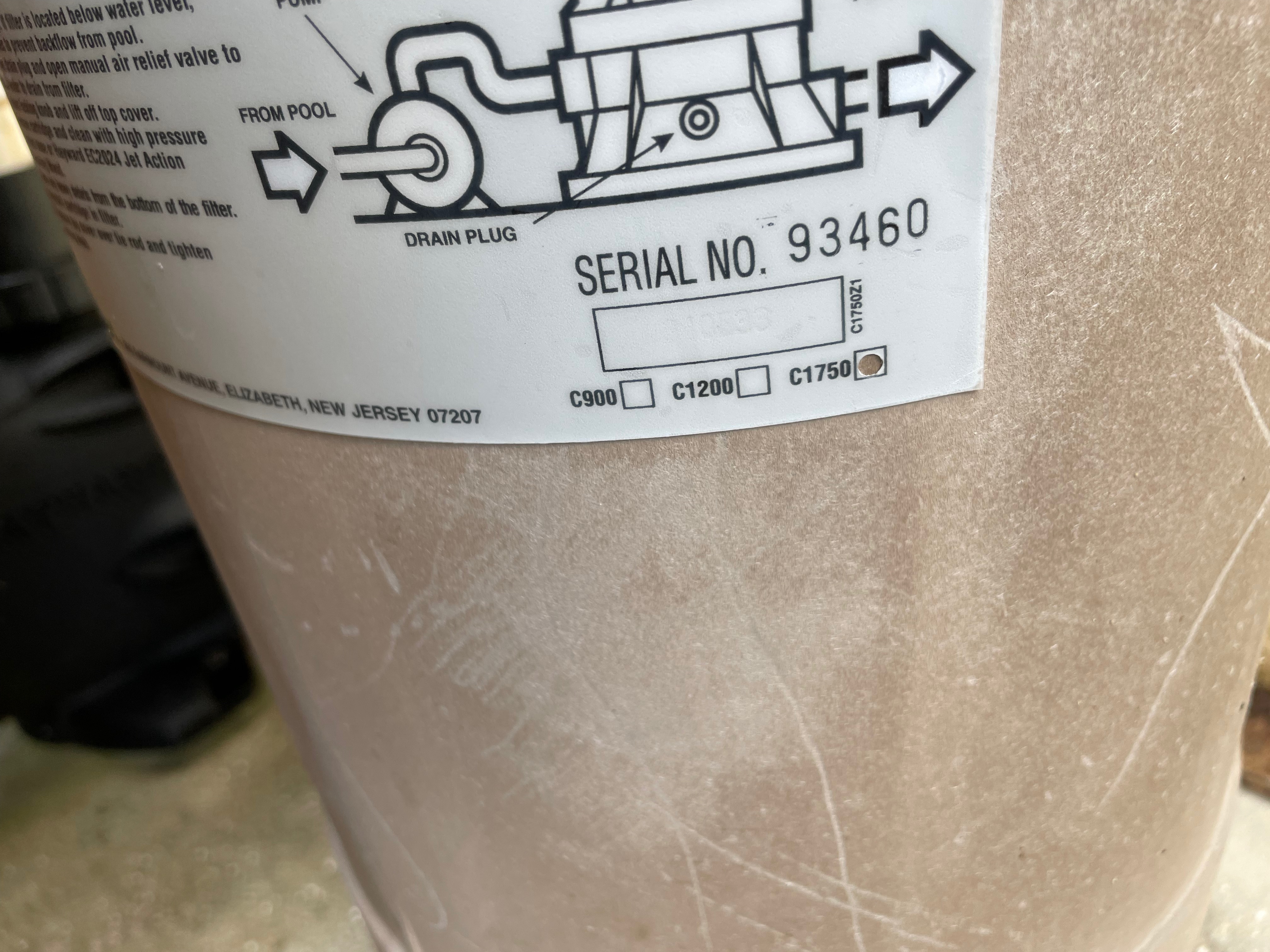 Hayward Filter Body, 2" C17502, 17502s (cx1750aa2)