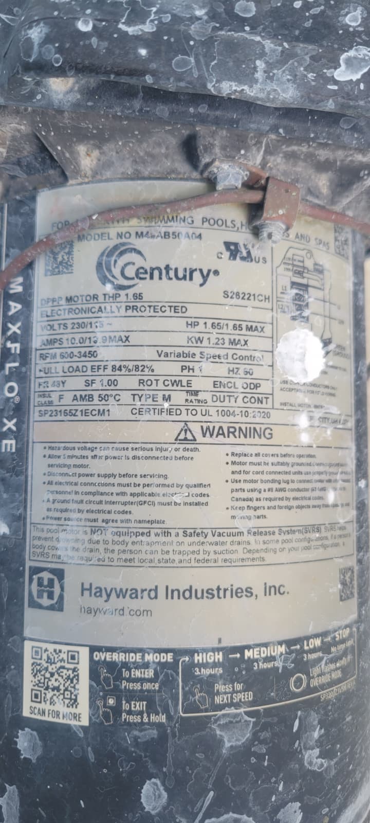 Hayward MaxFlo VS Motor Upgrade Kit - 1.65HP - MKIT1VS16