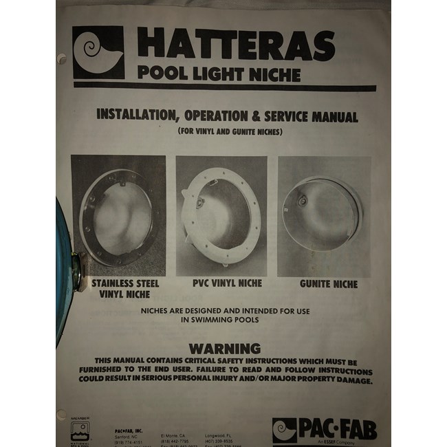 Pentair Pac Fab Lens Gasket Hatteras, Large - 614516