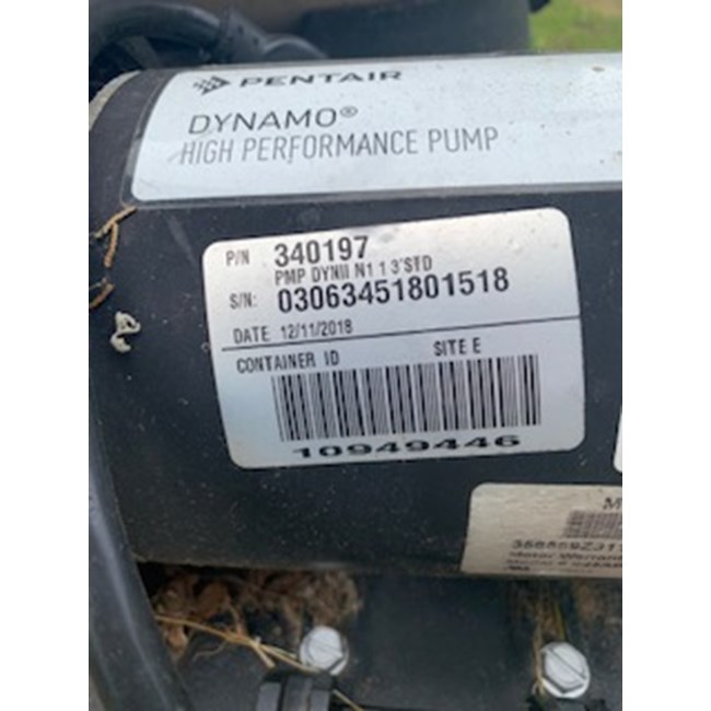 Pentair Dynamo Pump 1 HP w/ STD Cord - 340197