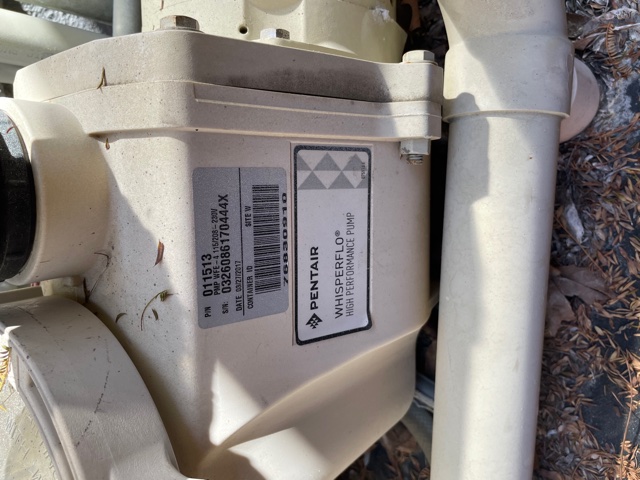 Pentair OEM Motor WFE4/WF26 1HP Almond 355010S