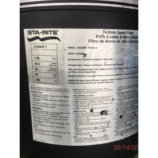 Pentair Sta-Rite Sand Filter Top Mount Multiport Valve with Clamp, 1-1/2", 272526 - 262506