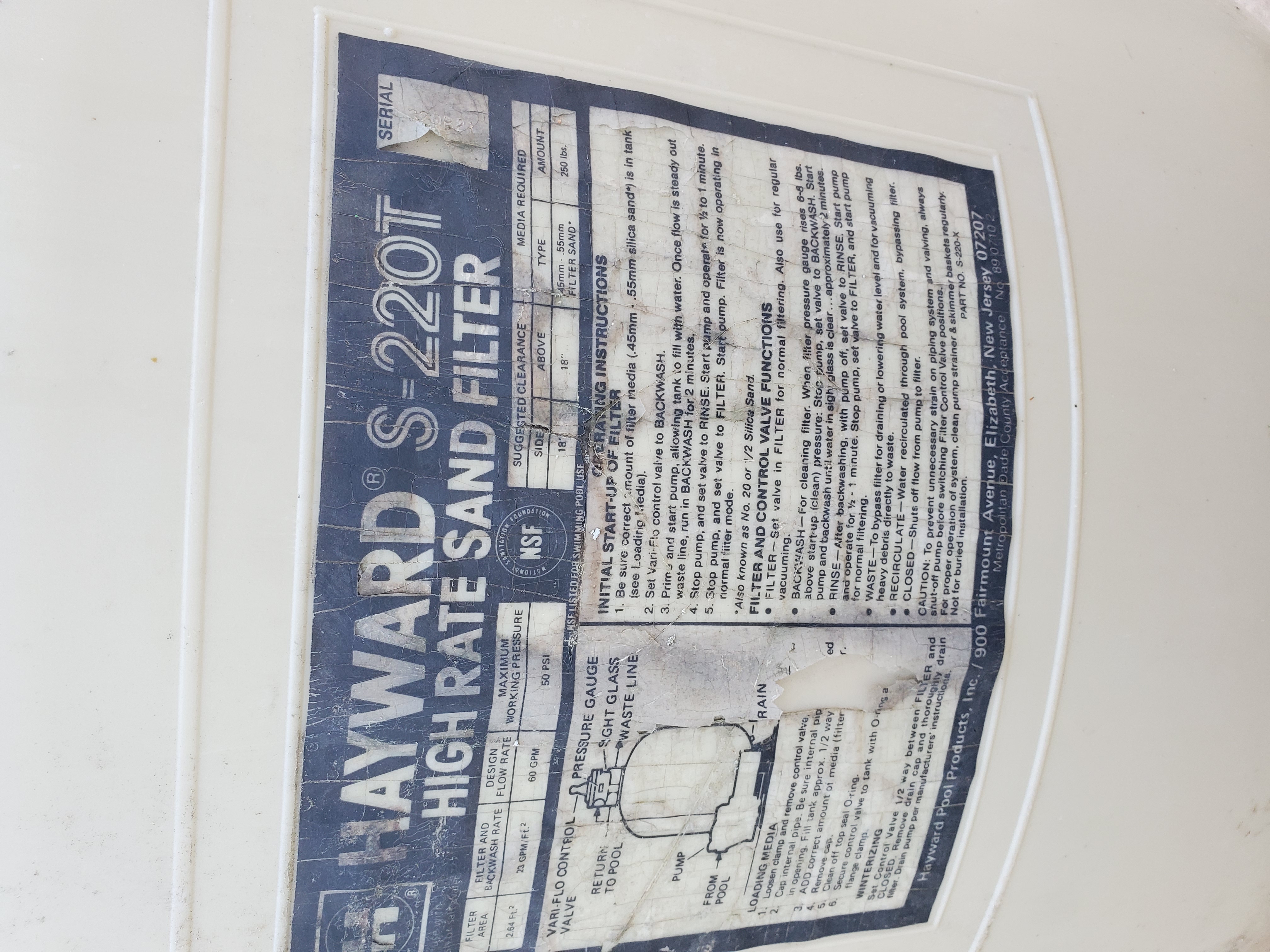 Pureline 1.0 HP Pure Pro XL Pump, Above Ground Pool, Single Speed, 115 Volt - PL1501