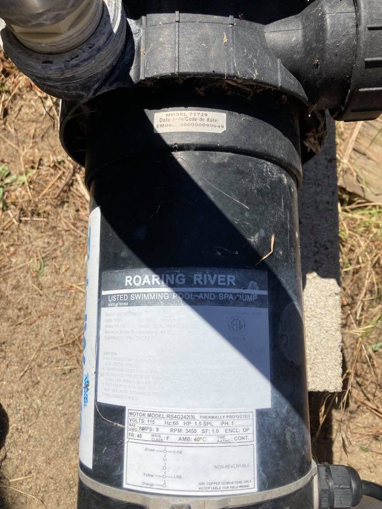 Pureline 3Prong Pump Power Cord, 6', 14 Gauge, 115V SPX1250WA