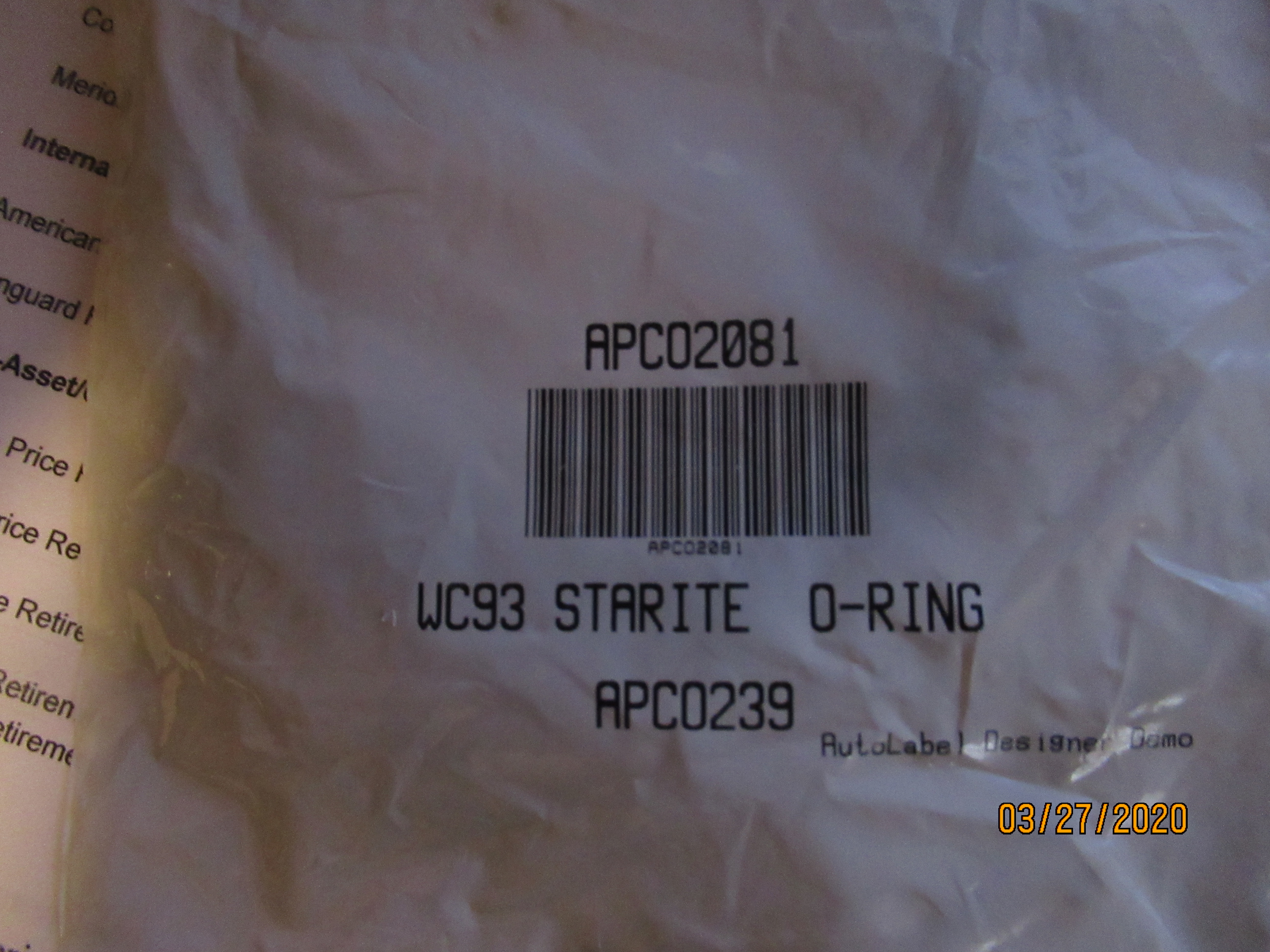 Pump Seal Plate and Filter Tank O-ring, O-239 - SPX4000T - STWC9-3