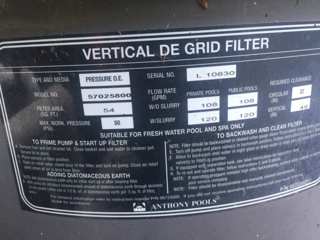 ValPak Products WalPak Anthony Apollo DE Filter Complete Grid