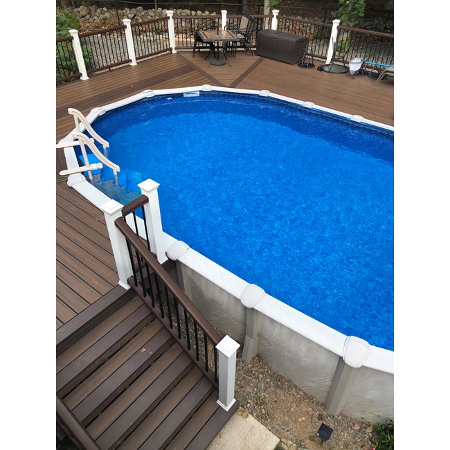 Wilbar Top Cap 8" Outer Straight Side of Oval Oasis Pools (Single) - 16302