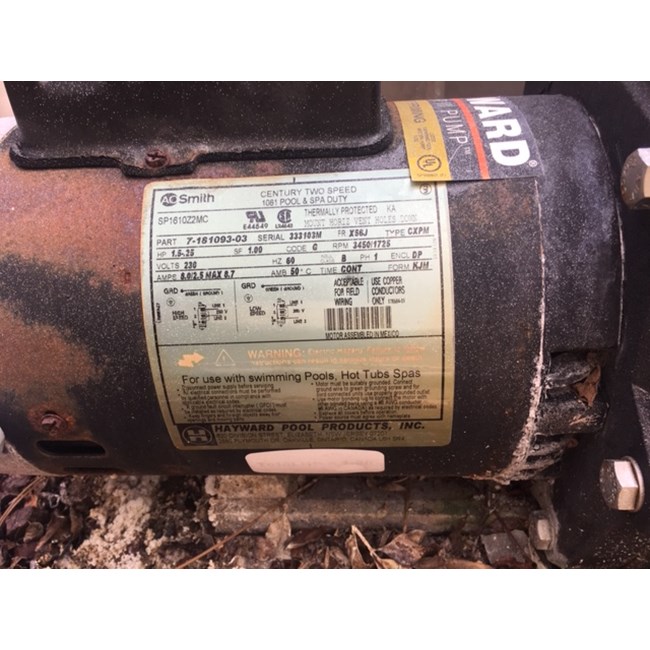 A.O. Smith Century 1.0 HP Round Flange 56J Dual Speed Full Rate Motor - B2975