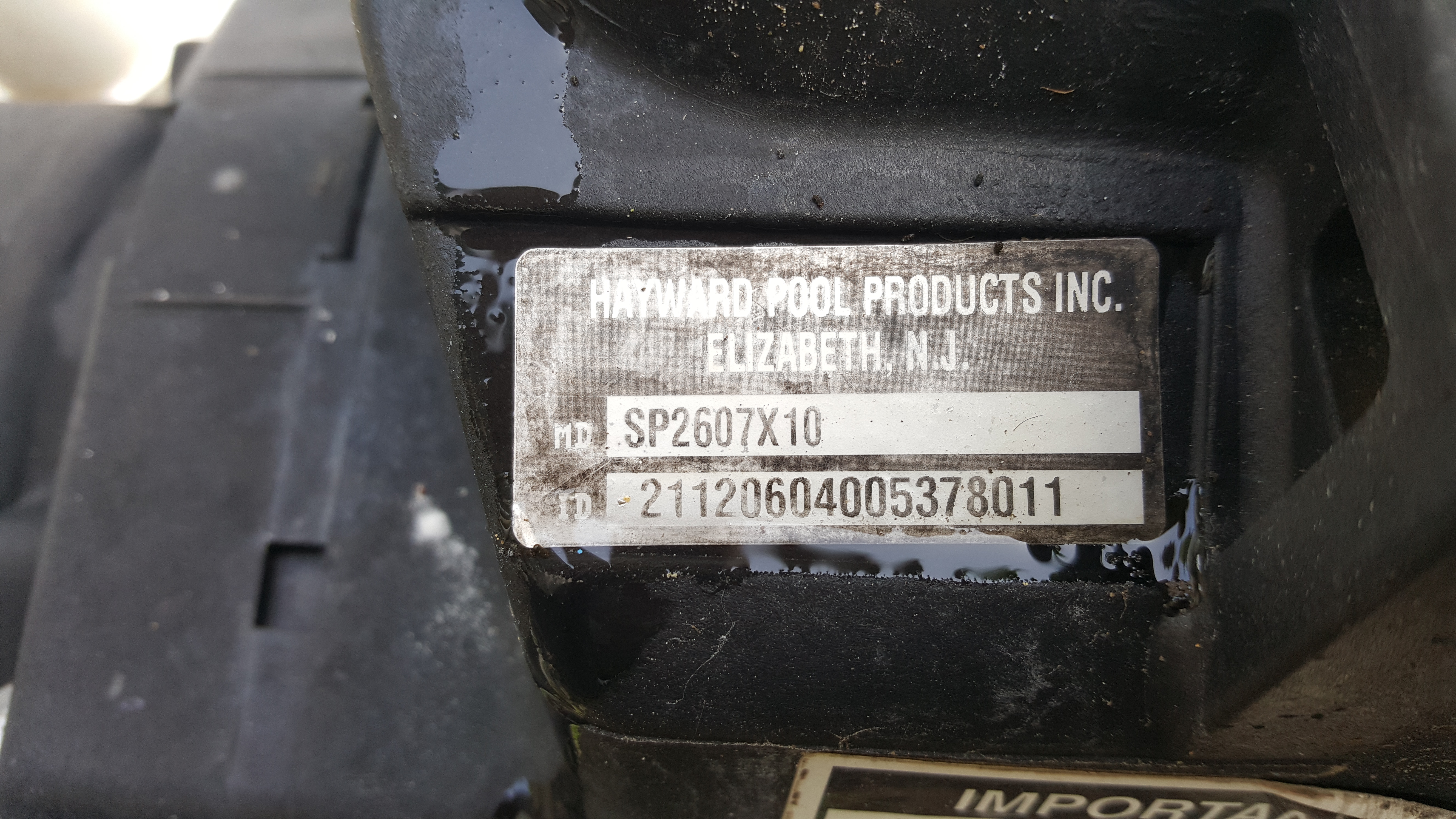 A.O. Smith Century® UST1102 - 1.0 HP Replacement Pool Pump Motor  Round Flange | 56J Frame | Single Speed