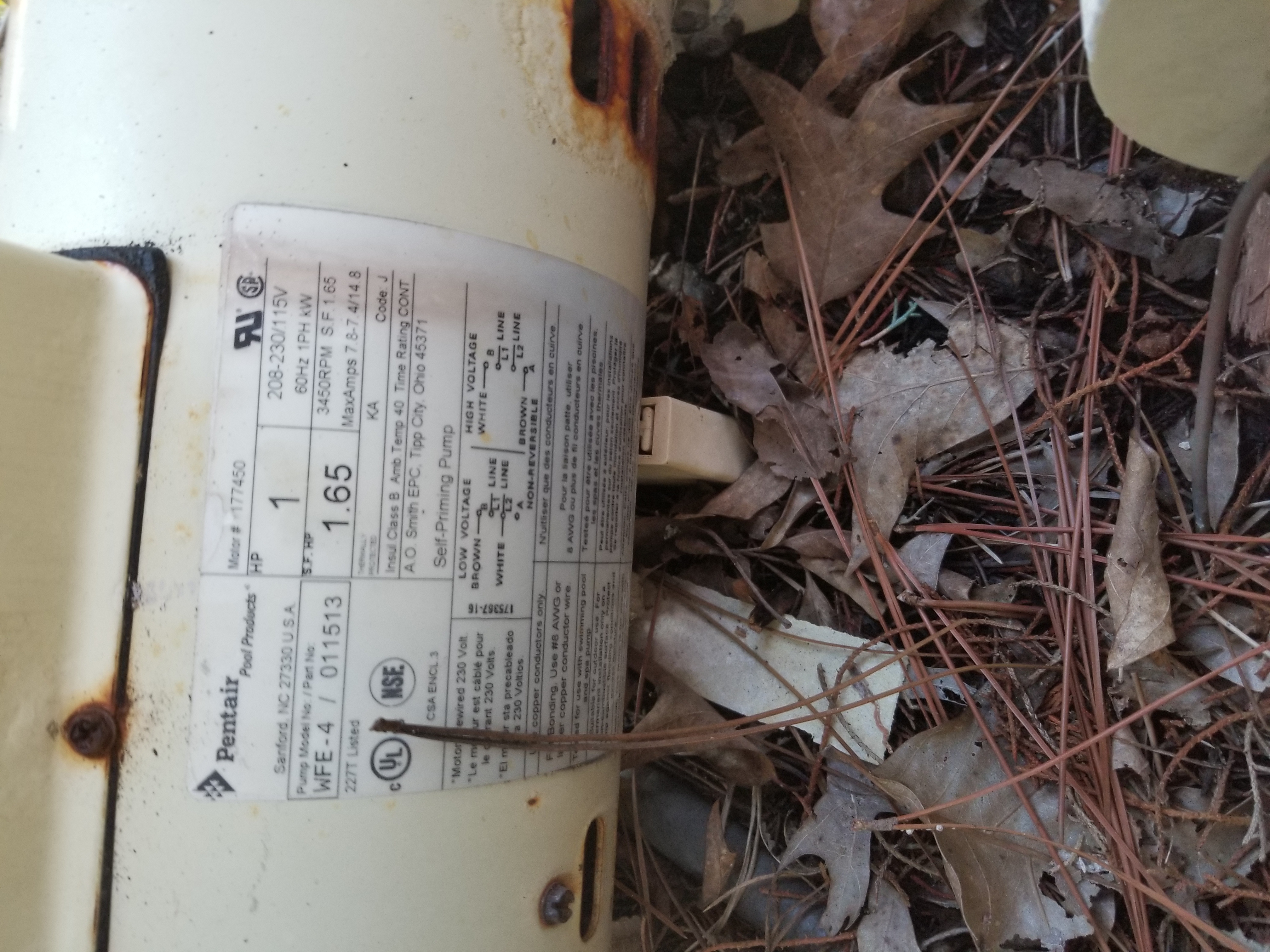 Century (A.O. Smith) 1.0 HP Full Rate EE Motor, Square Flange 56Y Frame, Single Speed - Model B2841V1