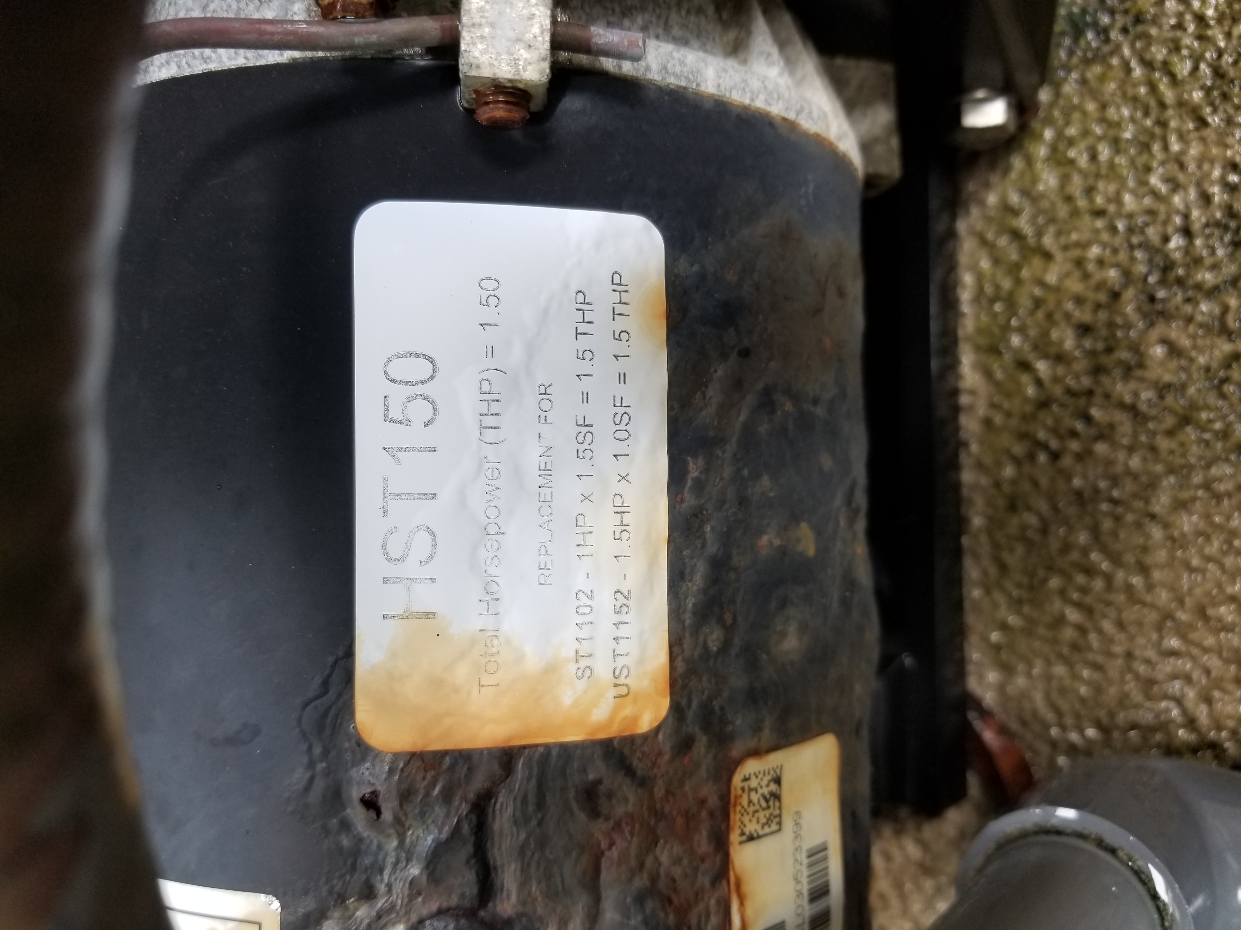 A.O. Smith Century® UST1152 - 1.5 HP Replacement Pool Pump Motor  Round Flange | 56J Frame | Single Speed