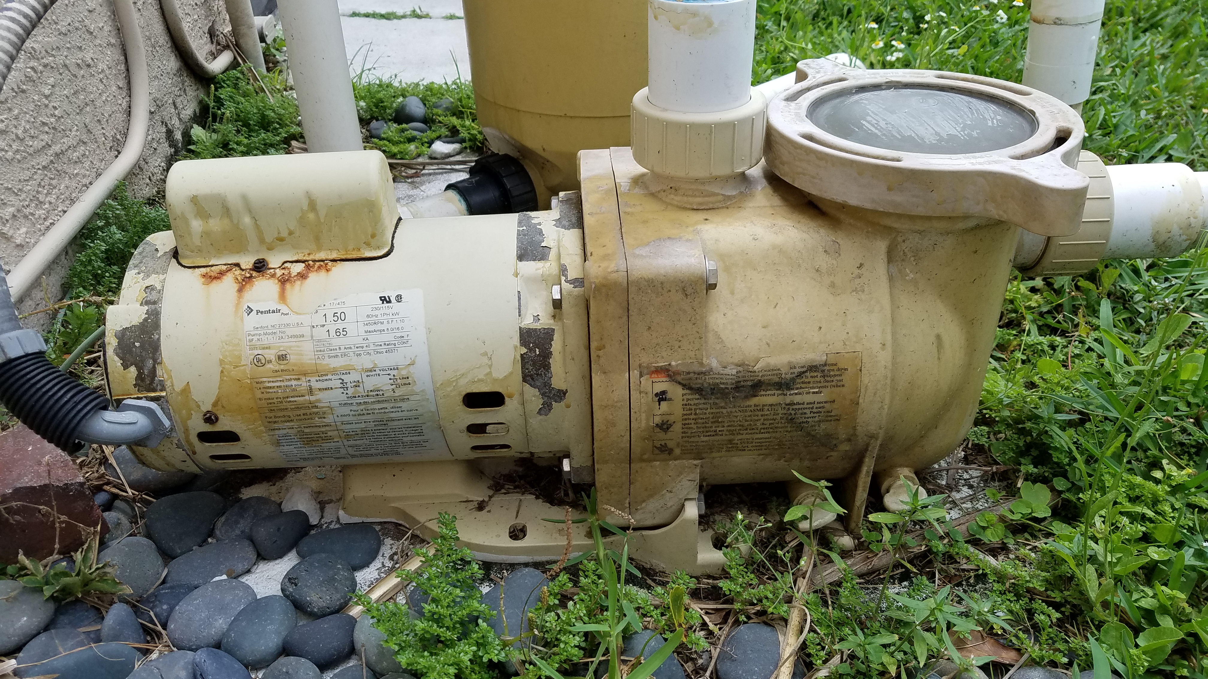 Century (A.O. Smith) 1.5 HP Full Rate Motor, Square Flange 56Y Frame, Single Speed - Model B2858