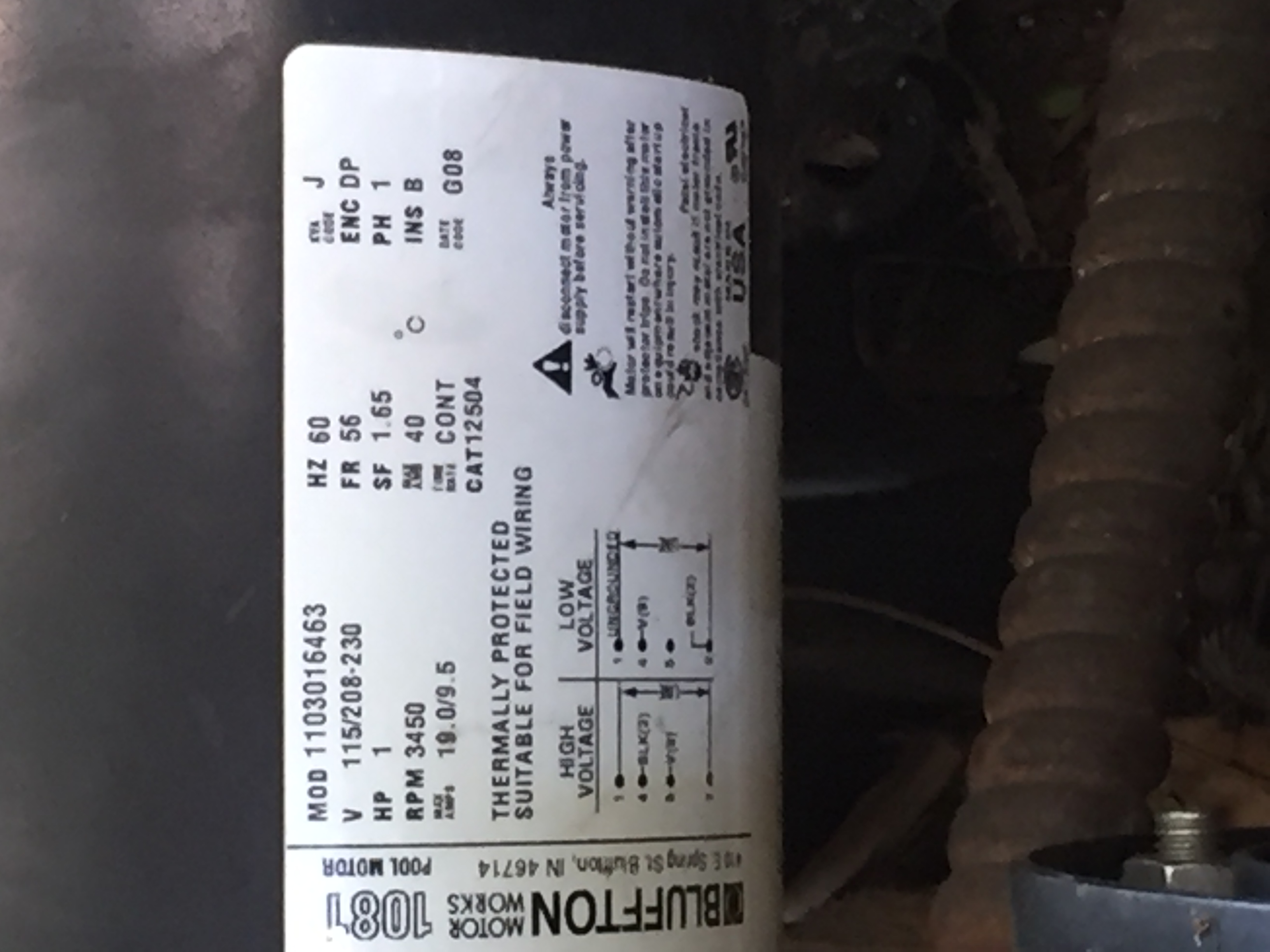 Century (A.O. Smith) 1.65 HP Motor, V-Green, Square Flange 48Y, Variable Speed - Model ECM16SQU