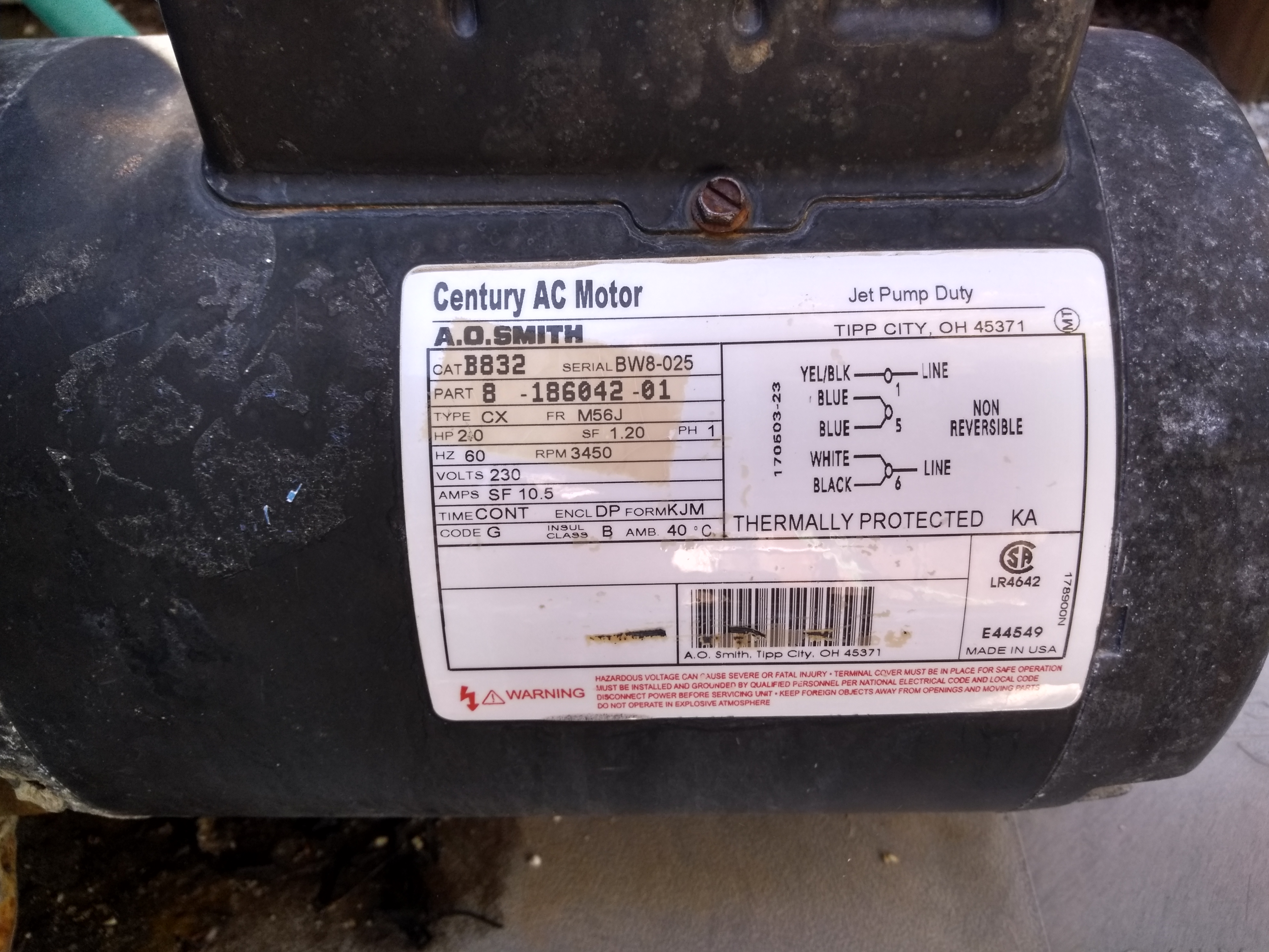 Questions for Century (A.O. Smith) 2.0 HP Up Rate Motor Questions for Century (A.O. Smith) 2.0 HP Up Rate Motor
