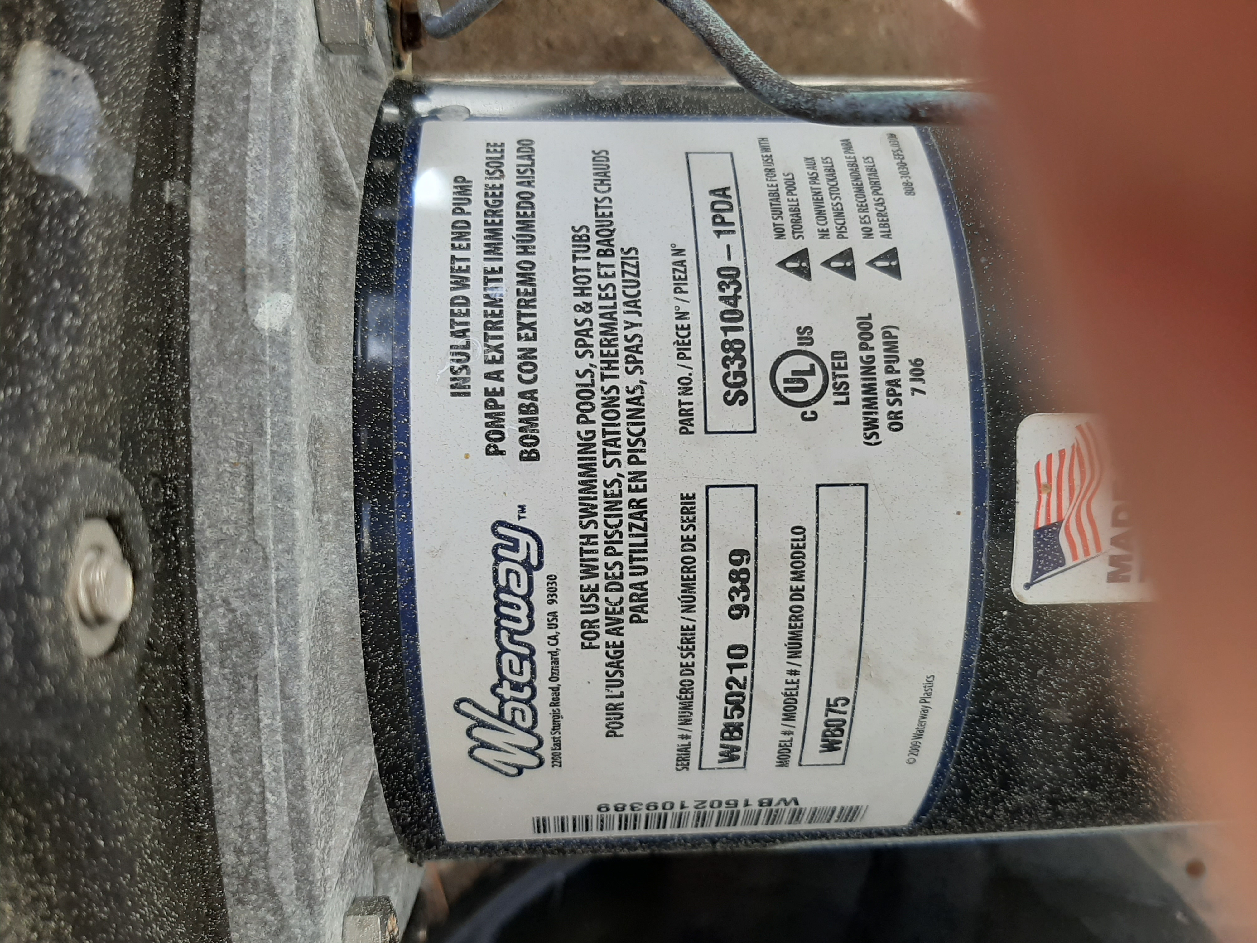 Century® (A.O. Smith) 2.0 HP Up-Rate Pool Pump Motor - USQ1202  Square Flange | 48Y Frame | Single Speed