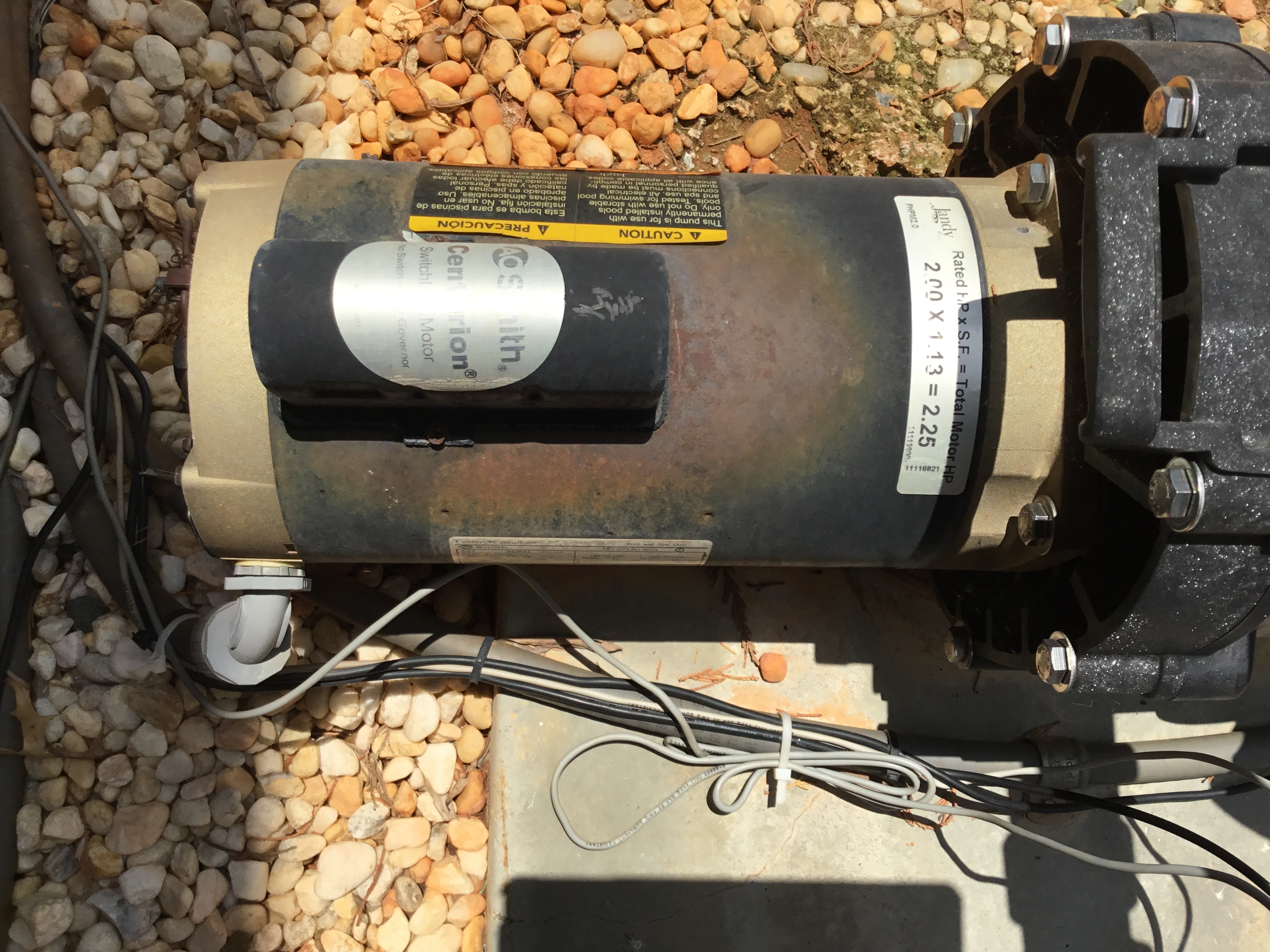 Century (A.O. Smith) 2.0 HP Up Rate Motor, Square Flange 56Y Frame, Single Speed - Model B2859