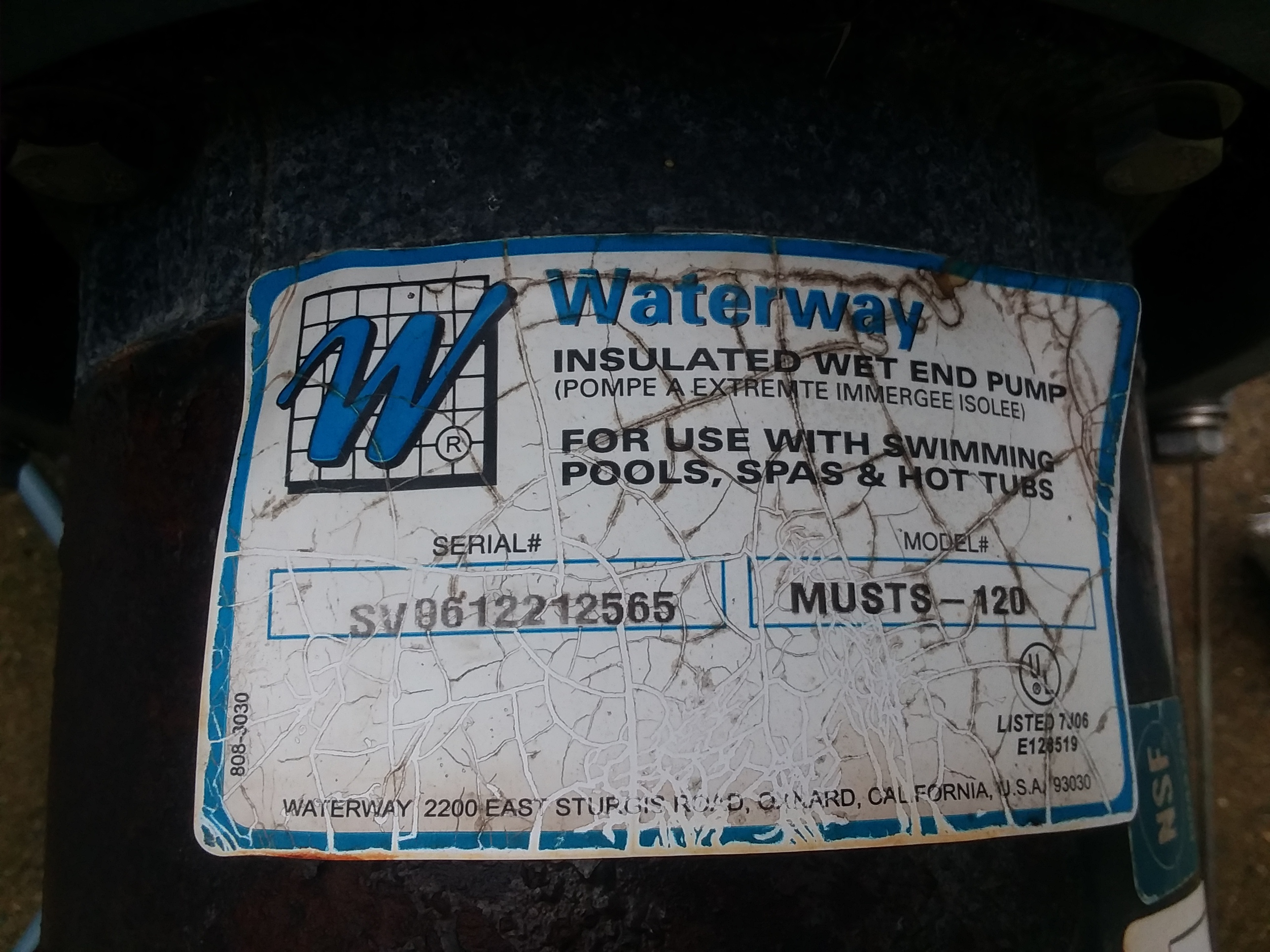 Century® (A.O. Smith) 2.0 HP Up-Rate Pool Pump Motor - B855  Square Flange | 56Y Frame | Single Speed - B2855