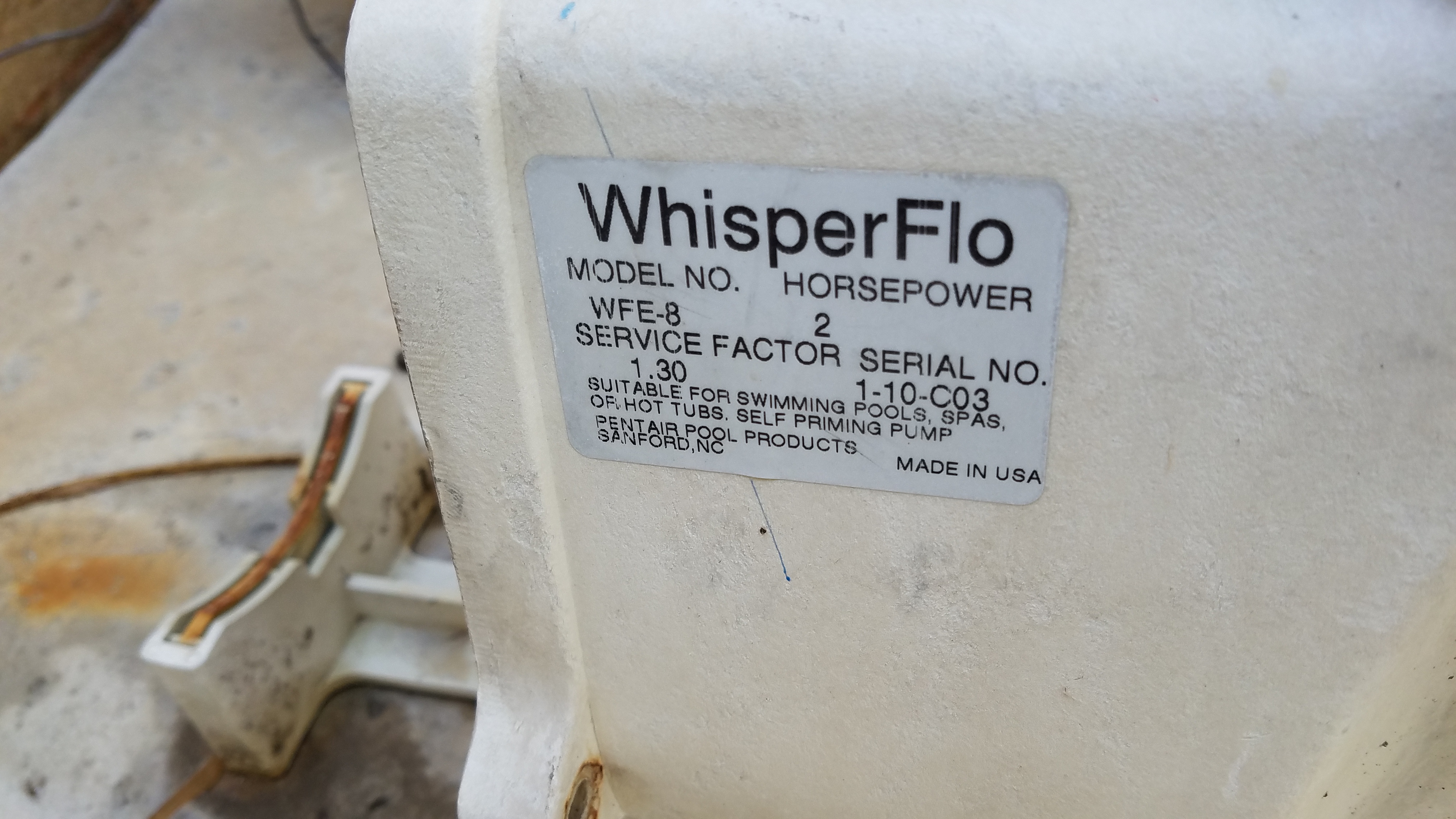 Century® (A.O. Smith) 2.0 HP Up-Rate Pool Pump Motor - USQ1202  Square Flange | 48Y Frame | Single Speed