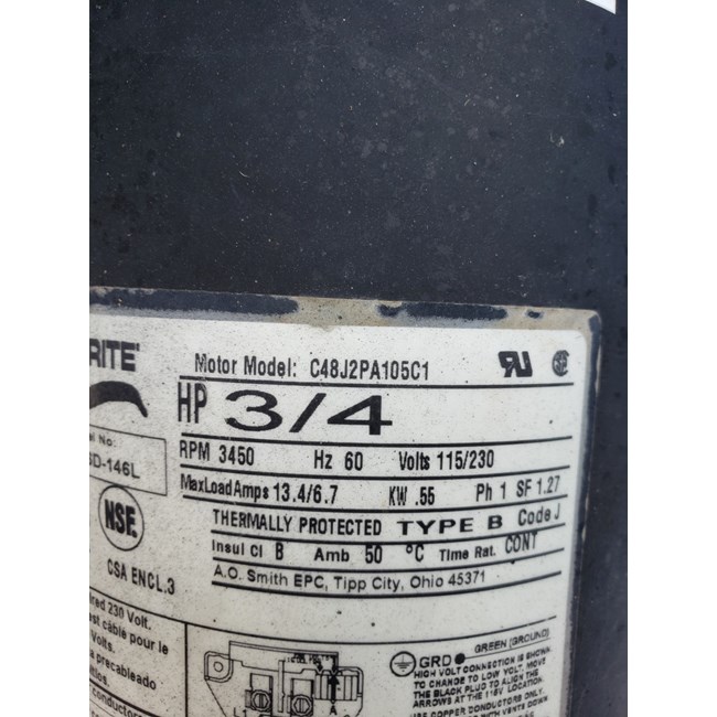 Marathon 3/4 hp motor wiring diagram