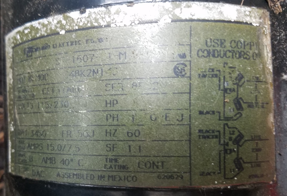 Century (A.O. Smith) 1.65 HP Motor, V-Green, Round Flange 56J, Variable Speed, 208-230V - Model ECM16CU (Discontinued)