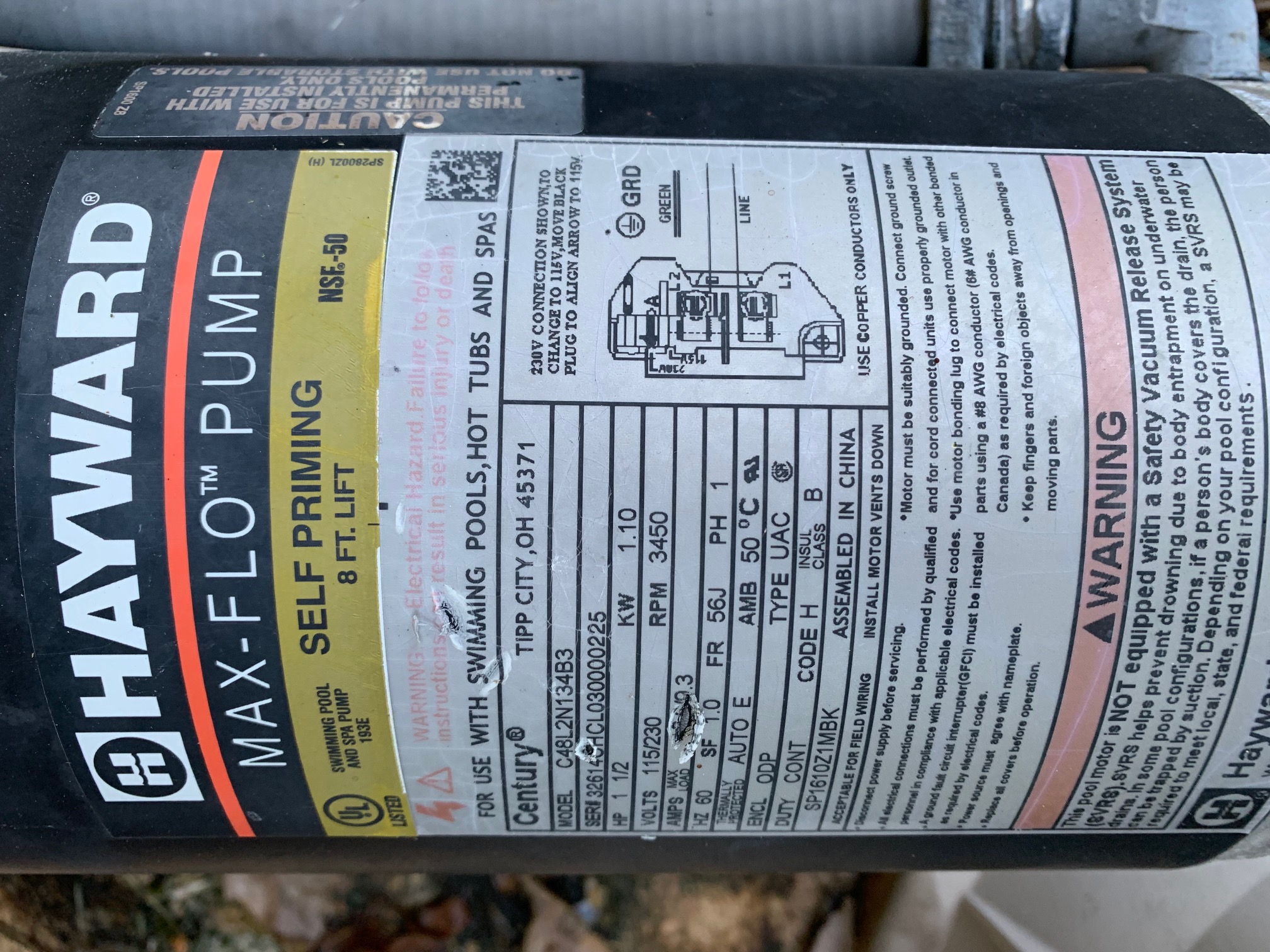 Century (A.O. Smith) 1.65 HP Motor, V-Green, Square Flange 48Y, Variable Speed - Model ECM16SQU