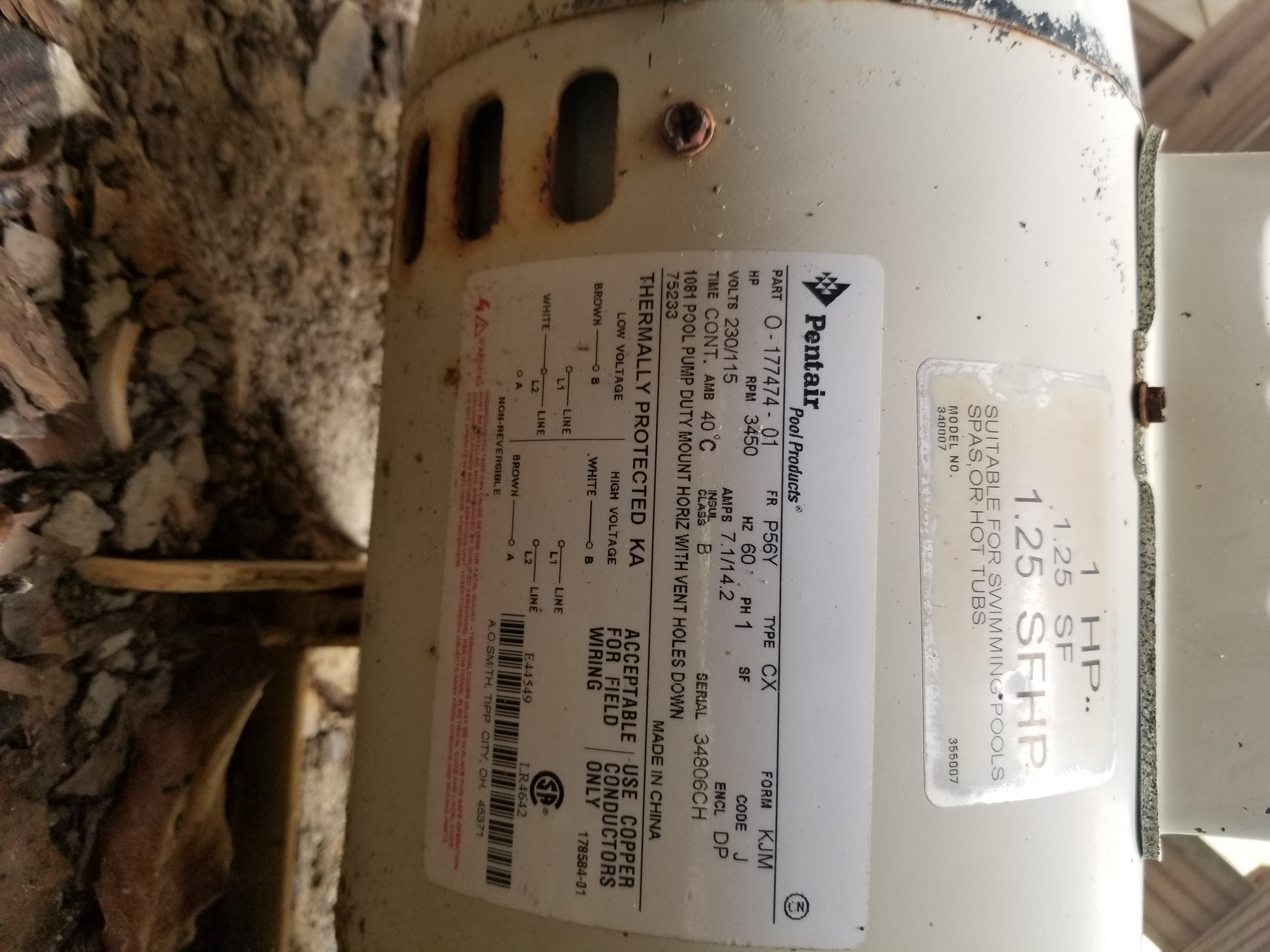 Century (A.O. Smith) 1.65 HP Motor, V-Green, Square Flange 48Y, Variable Speed - Model ECM16SQU